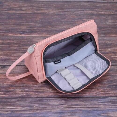 Big Capacity Colored Linen Storage Pouch Marker Pen Pencil Case Stationery Bag Holder for Middle High School Office College Chri