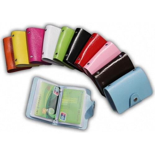 24 Slots Credit Cards Men And Women Pu Leather Credit Card Holder ID Holders Card Holders Business Case Purse 24 Slots
