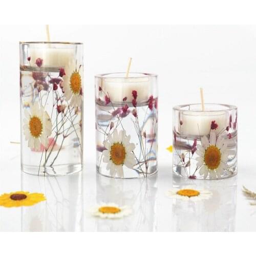 DIY mirror crystal glue dropping resin candle stand aromatherapy candle tray silicone mold