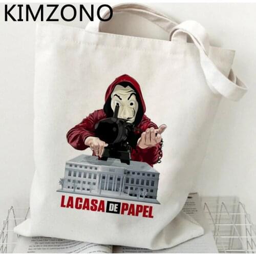 La Casa De Papel shopping bag grocery eco shopping bolsa recycle bag reusable bag bolsas ecologicas ecobag sacolas