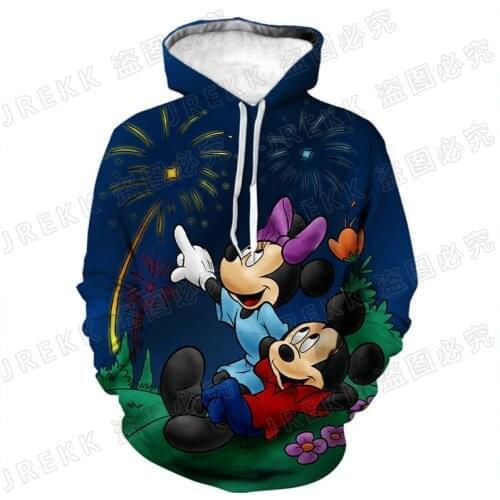 Cool Mickey Mouse Hoodies Men Women Children Fashion 3D Print Sweatshirt Pullover Long Sleeve Boy Girl Kids Cartoon Anime Coat