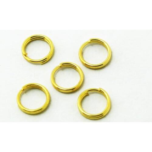 Hot Fashion Approx 660pcs/lot Metal Open Jump rings Gold 6mm Double Loops Jump Rings FQA001-19