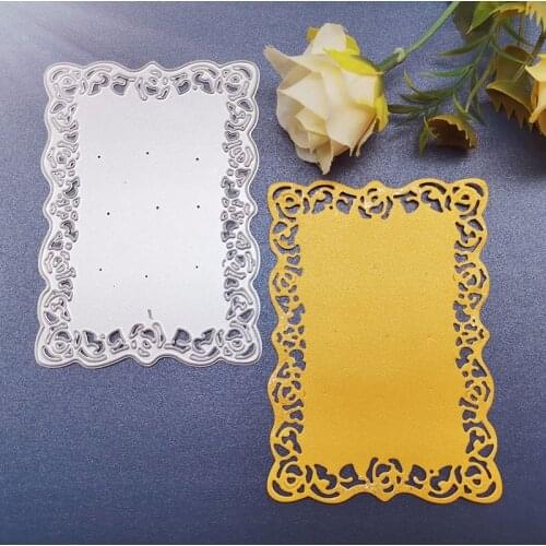 New Metal Cutting Dies Scrapbooking Lace Greeting Card DIY Album Paper Card Craft Embossing Stencil 74*104mm