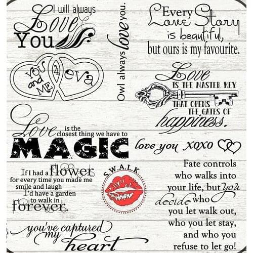 Words Transparent Clear Stamp/Seal for DIY scrapbooking/photo album Decorative clear stamp sheetsM14671