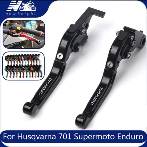 Motorcycle CNC Aluminum Alloy Adjustable Foldable Brake Clutch Lever Accessories For Husqvarna 701 Supermoto Enduro 2017 2018