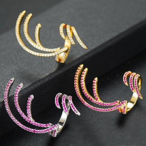 Blachette Luxury Romantic Chic Open Rings for Women Jewelry Super Valentines Day Present Gift Hot Fingers Ring Accessories