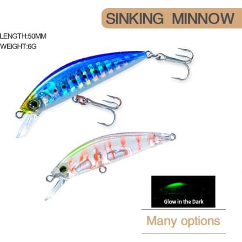 Minnow Fishing Lure 50MM 6G Pesca Hooks Fish Wobbler Tackle Crankbait Artificial Hard Bait Crankbait Seabass Carp Fishing Tackle