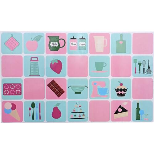 Self Adhesive High Temperature And Oil Proof Sticker Household Kitchen Tile Wall Waterproof Wallpaper Oil Proof Paper