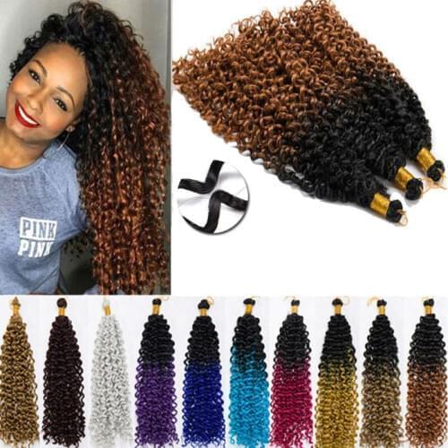 14inch Long Brazilian Synthetic Ombre Braiding Hair Extensions Water Wave Crochet Braids Hair Bundles Afro Kinky Twist Crochet