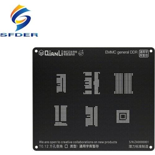 QIANLI IBlack 3D BGA Reballing Stencil For SDM660 SDM636 MTK 6582 Kirin 655 659 MSM8996 EMMC Phone Repair Tools