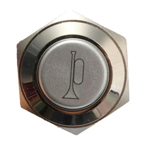 High Head Car Interior Part Universal Car Push Button 16mm 12V Red LED Momentary Push Button Metal Switch Car Boat Speakers Horn