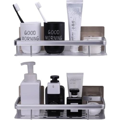 Bathroom Shelves Toilet Storage Rack Aluminum Shelf Wall Mounted Storage And Order Bathroom Kitchen Accessories Organizer