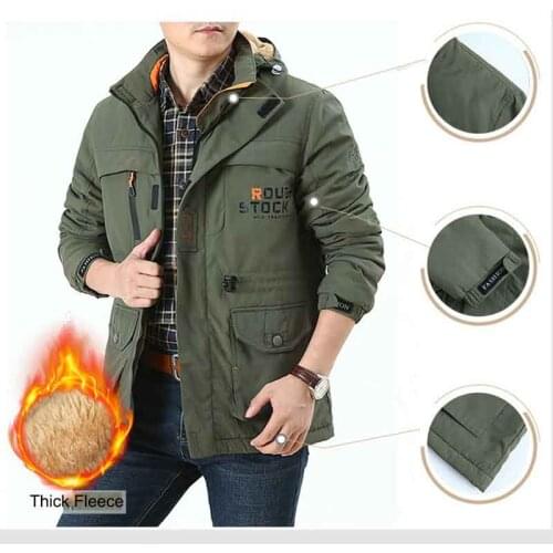 Multipockets Waterproof Military Tactical Coat Hooded Fleece Windbreakers Winter Spring Mens Outdoor Bomber Jacket Plus Velvet