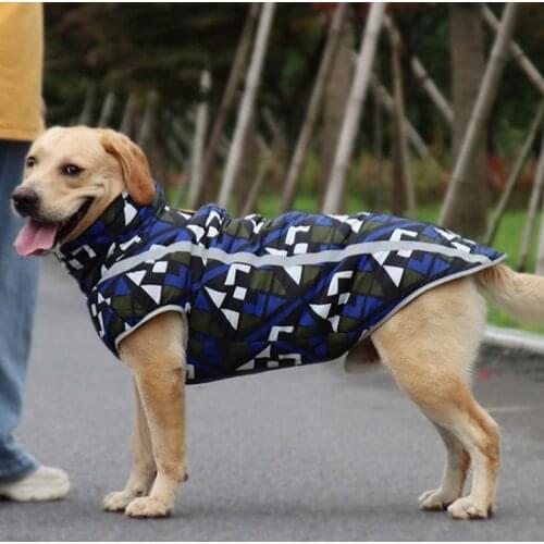 S-6XL Big Dog Clothes Vest Jacket Coat Winter Waterproof Warm Pet Clothing for Large Dogs Labrador Pug French Bulldog Outfit