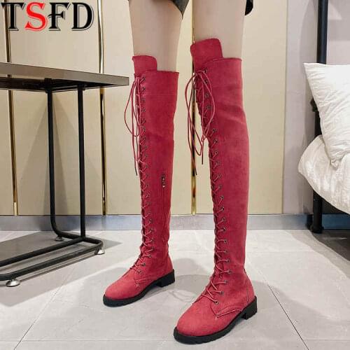 Fashion Womens Winter Shoes Big Size Long Boots Women Pointed Heels Shoe Denim Womens Slip-on Shoes Over-the-Knee Lady Boot B7