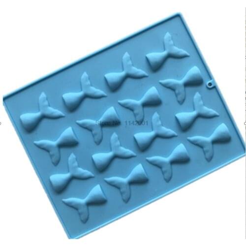 50pcs Silicone Cake Molds F16 Creative Fish Tail Shape Cake Baking Tools 3D Bread Pastry Mould Pizza Pan DIY