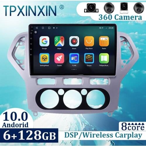 6+128GB For Ford mondeo MK4 2007-2010 Android 10 Carplay Radio Player Car GPS Navigation Head Unit Car Radio with Screen