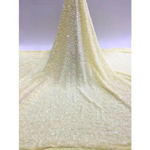 African Lace Fabric 2021 Embroidery Mesh Yarn French Tulle Lace High Quality Sequin Lace Fabric Nigerian Party Dress D38301