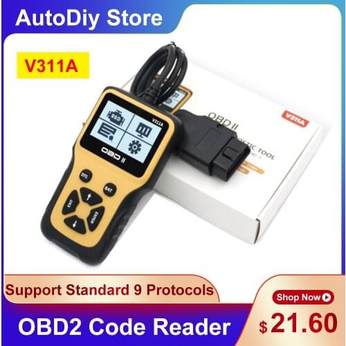 ELM327 V311A OBD2 Automative Car Diagnostic Tools Code Reader OBDⅡ Scanner Repair Tools Support Vehicles 9 Standard Protocols