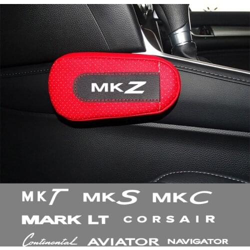 Car soft leather leg pads knee pads seat support Accessories For Lincoln Aviator Mark LT MKC MKS MKT MKX MKZ car accessories