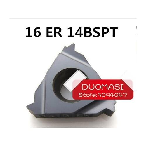 Free Shipping 16 ER 14 BSPT External Indexable Tungsten Carbide Threading Lathe Inserts for SER Threaded Lathe Holder