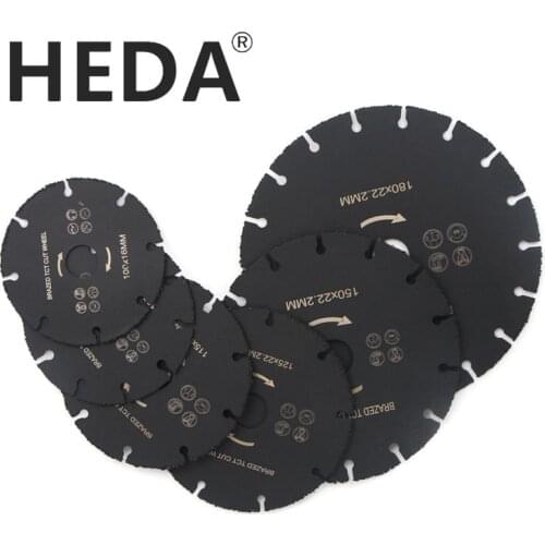 HEDA 100mm/105mm/115mm/125mm/150mm /180mm vacuum brazed carbide circular saw blades for wood cutting discs
