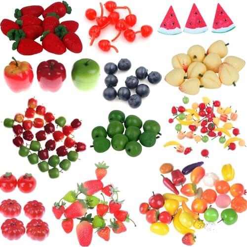 Artificial Fake Miniature Food Fruit Play DollHouse Toys Decorative Craft Kawaii DIY Embellishment Dollhouse Kitchen Accessories