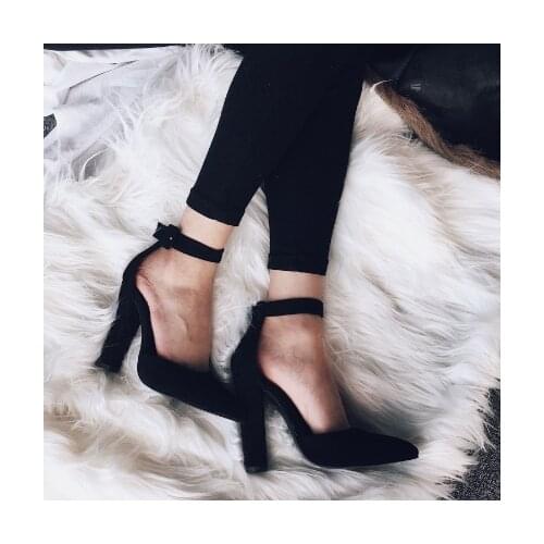 Summer Women Sandals Pumps Fashion Ladies High Heels Female Zapatos Mujer Ankle Strap Pointed Toe Pumps Women Shoes Woman