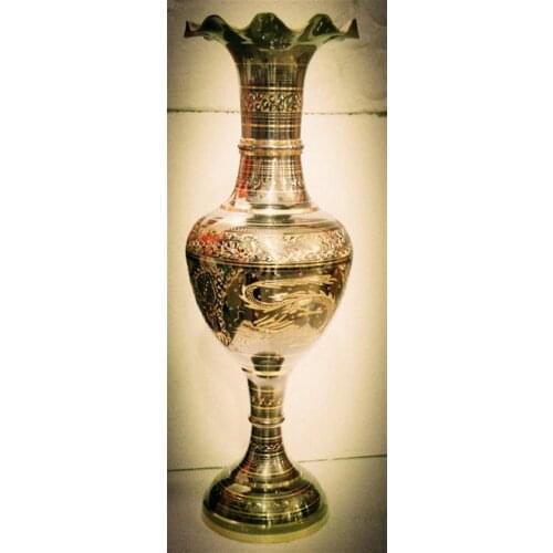Pakistan arts and crafts vase bronze vase 24 inch color mills dragon vase