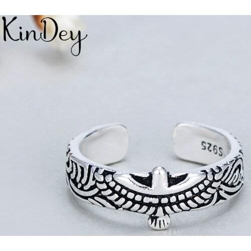 Simple Style Silver Color Eagle Rings for Women Men Jewelry Big Open Rings bague femme