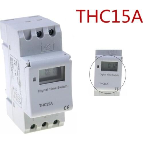 THC15A zb18B timer switchElectronic Weekly 7Days Programmable Digital TIME SWITCH Relay Timer Control AC 220V 16A Din Rail Mount