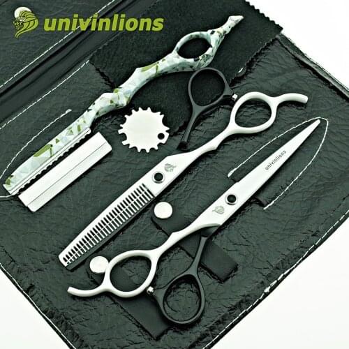 6" univinlions left handed hair scissors left barber thinning scissors razor hairdressing japanese shears sale haircut scissors
