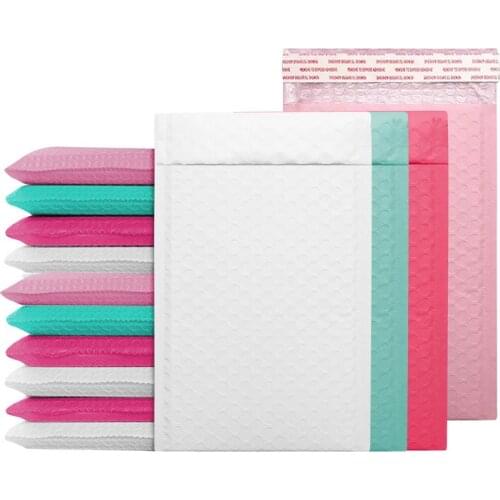 10/50pcs Bubble Envelope Bag Bubble Lined Mailer Self Seal Mailing Pouch Envelopes Package For Magazine Book Empty Storage Bag
