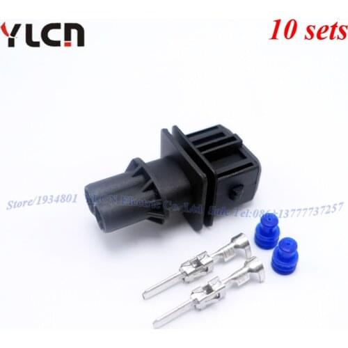 10 Sets High Quality Automotive Electoric Wire Waterproof 2 Pin Connector Nozzle Plug Female