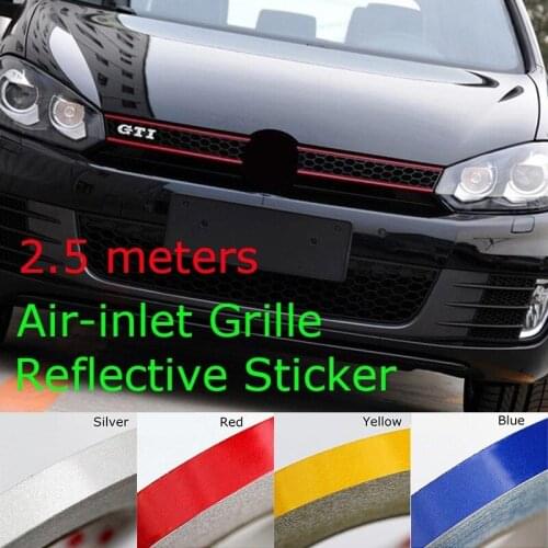 250*1cm Reflective Stripe Sticker Line Tape fit For Volkswagen CC GOLF 7 Golf 6 MK6 Polo GTI VW Tiguan Car styling
