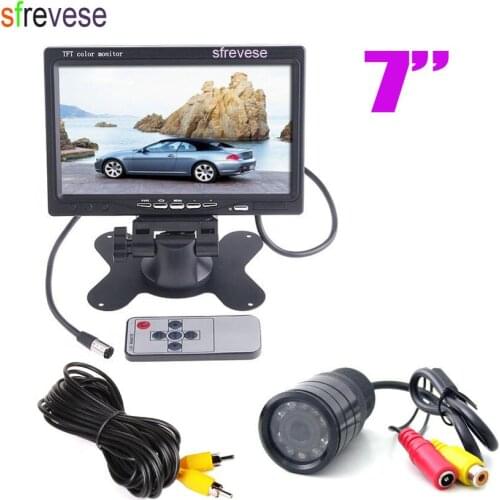 7" TFT Car LCD Monitor + 9 LED IR Night Vision Reverse Reversing Parking Camera Car Rear View Kit