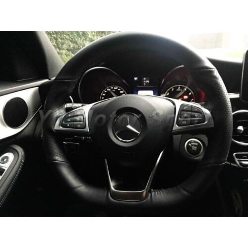Free Shipping Dry Carbon Start Stop Engine Fit For SLK SL CLS GLK ML GL GLA GLC GLK C E S Class AMG Keyless Start Button Cover