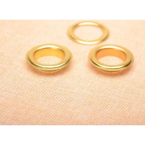 Large Shine Gold Metal Curtain Drapery Hardware Supply #12 - 1 9/16" Diameter Decorative Grommets