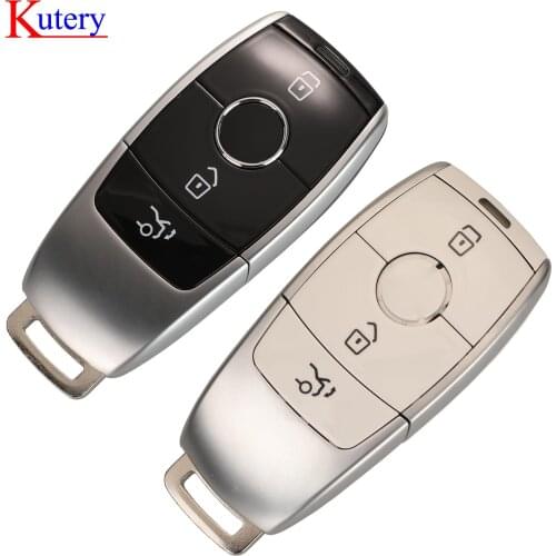 Kutery White Smart Remote Car Key Shell Case 4 Buttons For Mercedes Benz E Class E200 E260 E300 E320 W213 2017 2018 2019