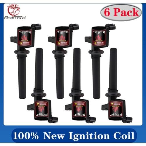 CARBOLE 6 Pcs Black Ignition Coils For Ford Escape Taurus Mazda 3.0L V6 2003 2004 2005 2006 2007 2008 High Quality Ignition Coil