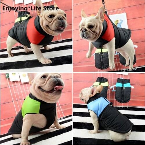 Waterproof French Bulldog Big Dog Vest Jacket Winter Warm Pet Dog Clothes For Small Large Dogs Puppy Pug Coat Dogs Pets Clothing