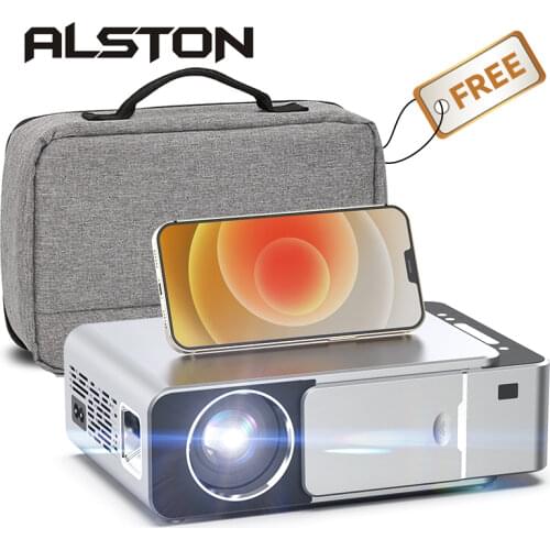 ALSTON T6 Mini led projector Support 4K 3D 3500 Lumens Android Wifi Bluetooth Portable Cinema Beamer For Smartphone with Gift