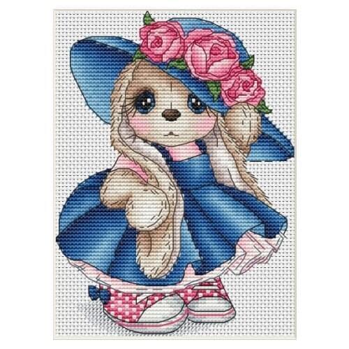 Flowers rabbit Package Greeting Needlework Counted Cross-Stitching Kits New Style Counted Cross stich