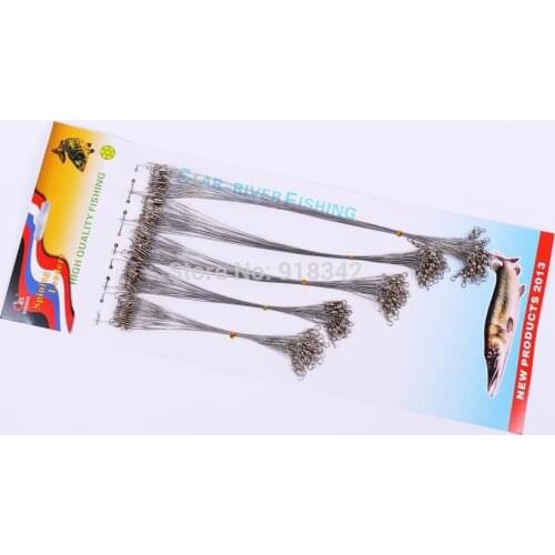 NEW!100pcs/lot Fishing Tackle Lures Leader Steel Wire Leader Spinner 16/18/22/24/28cm Free Shipping