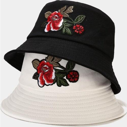 New Bucket Hat Temperament Peony Flower Fisherman Hat for Women and Men Summer Outdoor Sun Protection Hat Unisex Panama Bob Cap