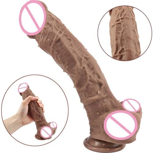 Super Big Soft Dildo for Strapon Women Sex Toys G Spot Dildo Vibrator Realistic Double Layer Silicone Simulation Penis Dildo sex