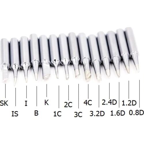 Soldering Iron Tip 900M series sting For Hakko 936 Soldering Station for Hakko saike 898d 852d GS90D aoyue Solder Welding Tips