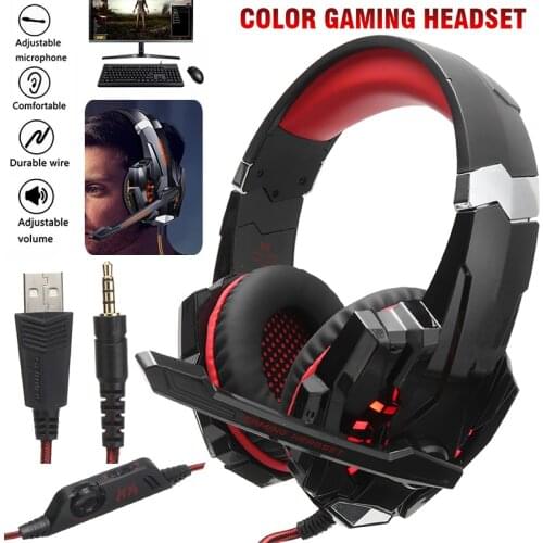 Pohiks 1pc Professional E-sports Stereo Gaming Headset LED Luminous 7.1 Virtual Surround Sound Headphone For PC Laptop