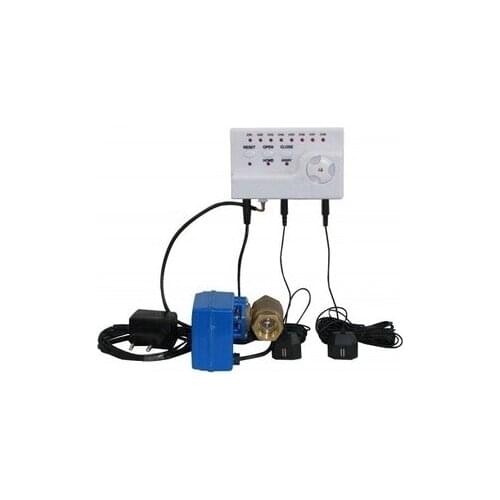 Russian Water Leakage Detection Alarm System with 3/4 inch Motorized Ball Valve Auto Shut Off Crane and 4pcs Water Sensors