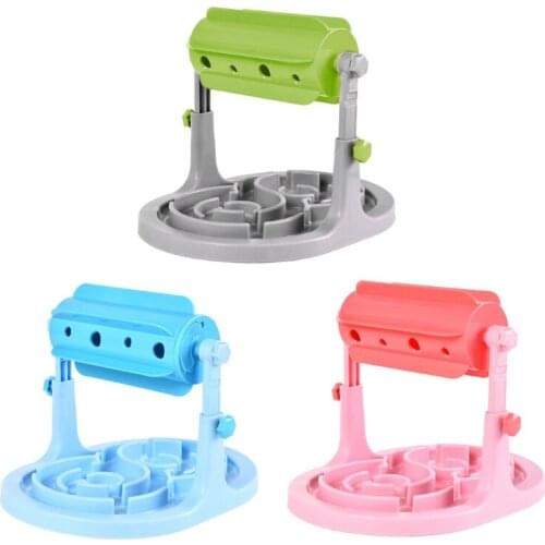 Pet Dog Puppy Adjustable Height Slow Roller Feeder Leakage Food Puzzle Interactive Toy Feeding Dispenser